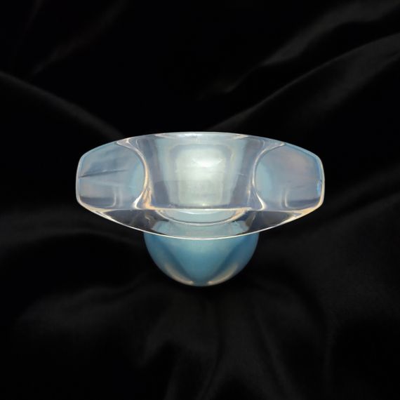 Люмінесцентна анальна пробка UNIVIBE, силіконова з кулькою всередині, блакитна, 9.6 х 5.7 см sexstyle | Зображення 5