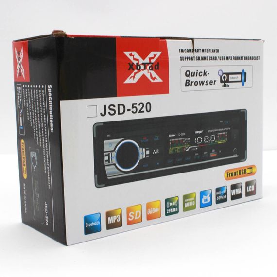 Автомагнітола з Bluetooth та пультом управління, JSD-520 / Потужна магнітола з USB в машину | Зображення 8