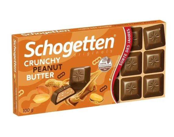 Шоколад молочный с арахисовой пастой  Schogetten Peanut Butter, 100г