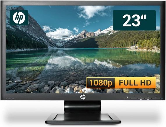 Монитор HP ZR2330w / 23" (1920x1080) IPS / 1x DisplayPort, 1x DVI, 1x VGA, 3x USB 2.0 / VESA 100x100 / Pivot б/у | Зображення 1