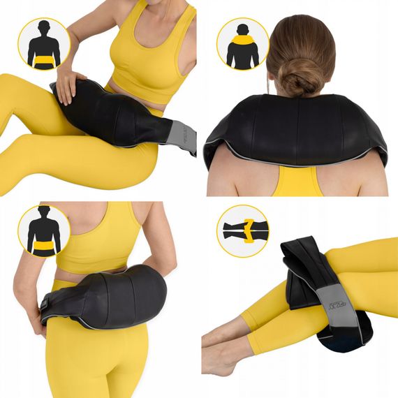 Накидка-масажер 4FIZJO Shiatsu Ultra+ для шиї та спини, акумуляторна 4FJ0611 Black/Grey (P-5907739319098) | Зображення 8