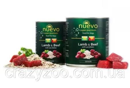 Вологий корм для літніх собак Nuevo Senior ягня з яловичиною та вівсяними пластівцями 800 г 95017