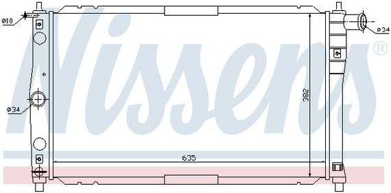 Радиатор охлаждения с кондиционером Ланос Nissens - NI 61654 | Зображення 1