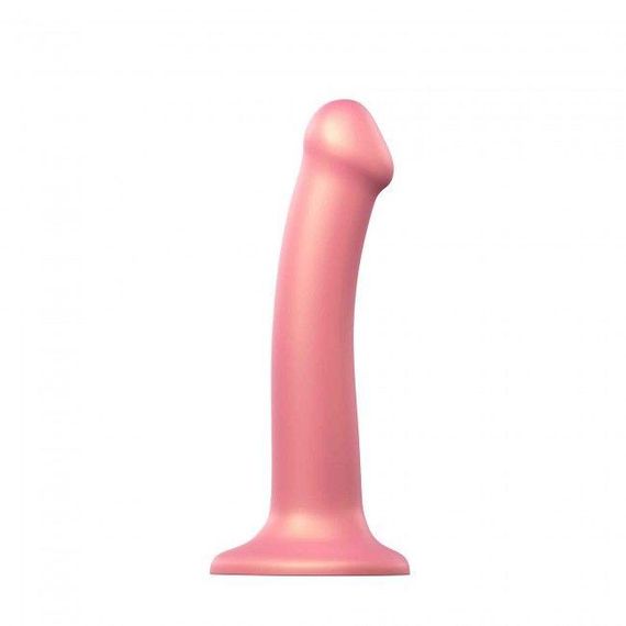 Фалоімітатор для страпона Strap-On-Me Mono Density Dildo Rose M, 18х3,3см