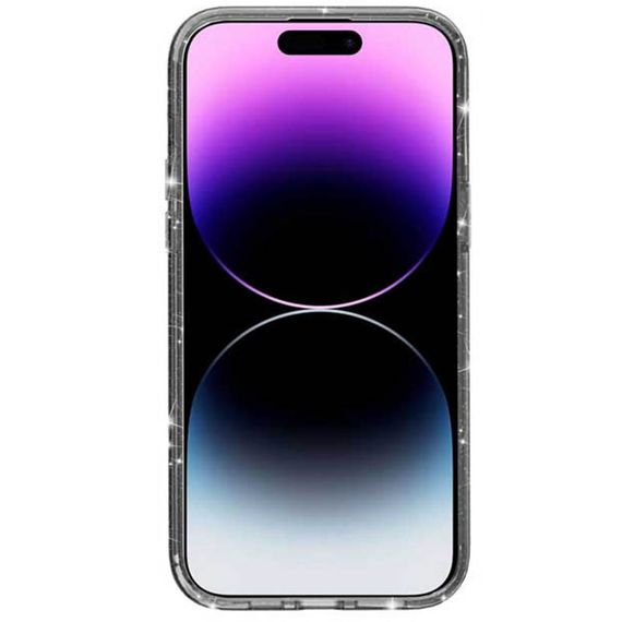 Чехол TPU Galaxy Sparkle (MagFit) для Apple iPhone 16 (6.1") Black+Glitter | Зображення 1