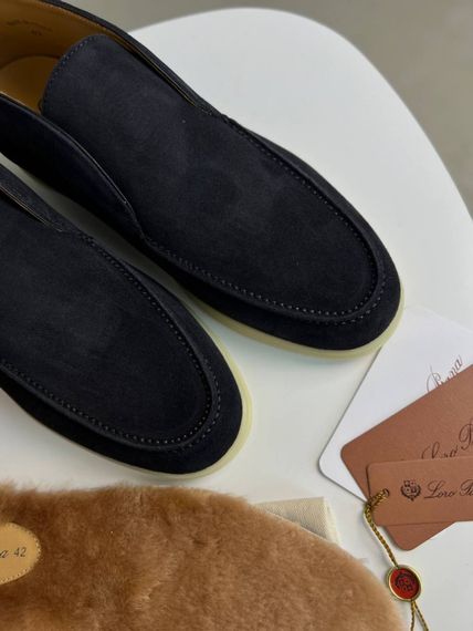 Лофери Loro Piana Open Walk чорного кольору ob437 | Зображення 1