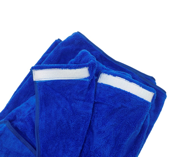 Махровий чоловічий рушник після душу, Синій банний рушник 156х66 см | Зображення 6