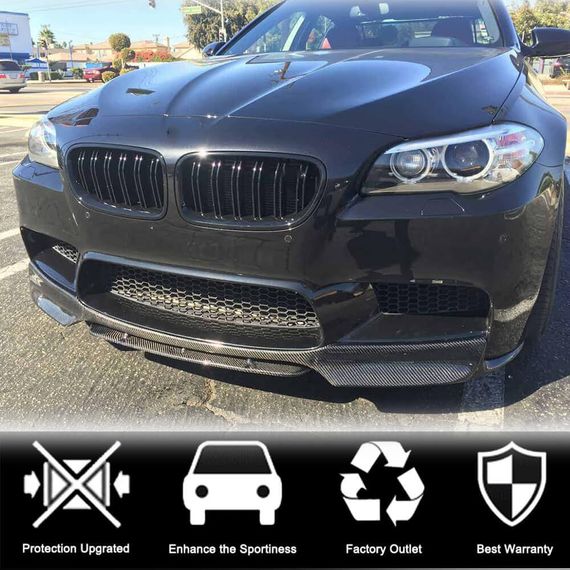 Накладка на передній бампер Lip V1 (для F10 M5, Карбон) для BMW 5 серія F-10/11/07 2010-2016 рр | Зображення 1