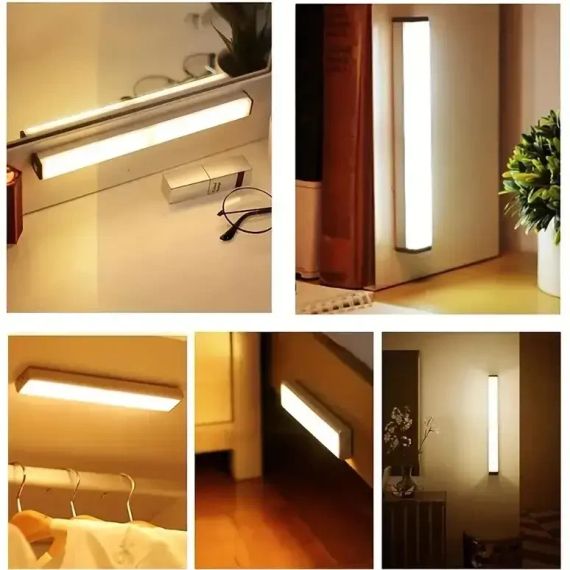 Світильник з датчиком руху 30 см, тепле біле світло