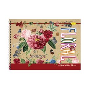 Скетчбук "Крафт" СБК-А4-32 А4, 32 аркуша Floral