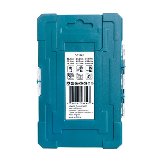 Набір свердл Makita D-71962 (9 шт) | Зображення 2