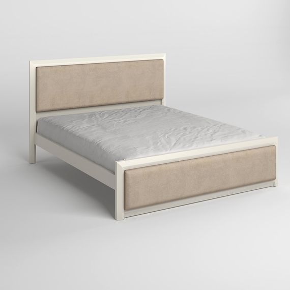 Двоспальне дерев&#039;яне ліжко Mebigrand Барселона Б4 Айворі (S0505Y30R)/Аляска 23 (Бежевий) 180х190 см (MBG-12946) | Зображення 1