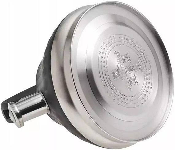Чайник Kamille Whistling Kettle Marshmallow 3л з нержавіючої сталі зі свистком, чорний | Зображення 2