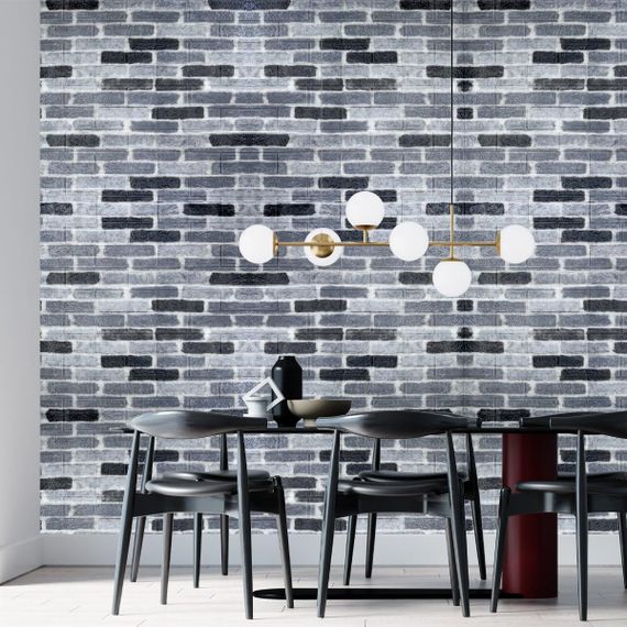 Самоклеюча 3D панель під сіру цеглу катеринослав 700х770х3мм (342-3) SW-00001147 | Зображення 2