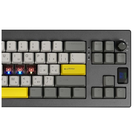 Клавіатура Epomaker Shadow-X 70 Flamingo Switch Hot-Swap LCD Screen RGB Wireless/Bluetooth/USB UA Black (SHX-B-F) | Зображення 1