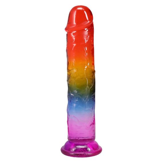 Дилдо Doc Johnson Crystal Jellies - 8.5 Inch Сlassic Dong - Rainbow Sex Aura | Зображення 2