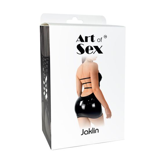 Сексуальна вінілова сукня Art of Sex - Jaklin, розмір XS-M, колір чорний | Зображення 2