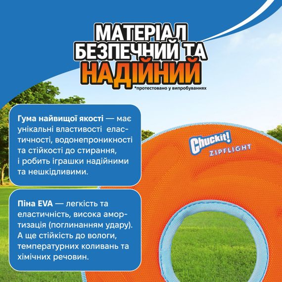 Іграшка для собак Chuckit! Zipflight, 21 см, зелений | Зображення 4