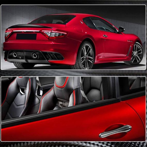 Накладки на дверные ручки Карбон для Maserati GranTurismo 2007-2019 гг | Зображення 4