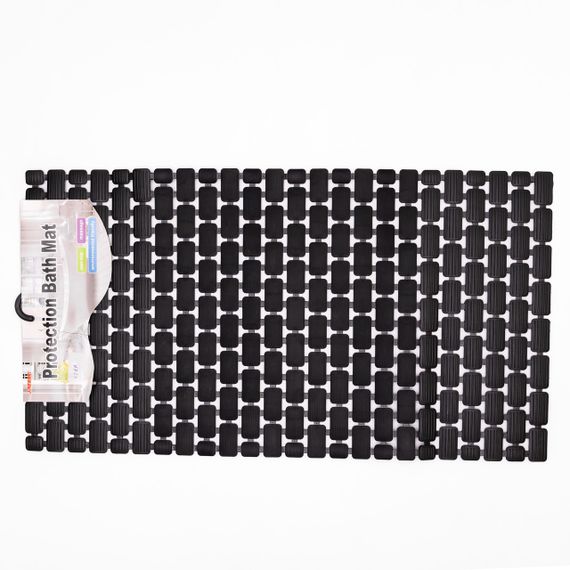 Килимок для душу із полівінілхлориду на присосках 73×40 см Чорний HP-42-8B | Зображення 1