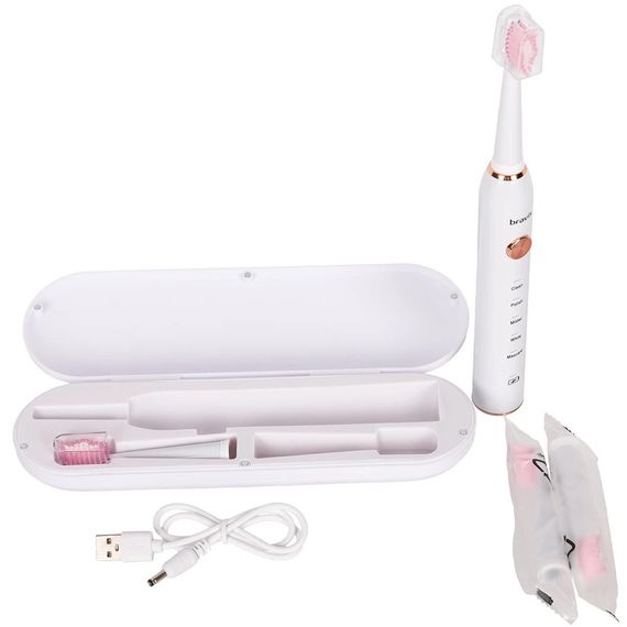 Електрична зубна щітка з футляром Bravis Travel White 5 в 1 (XM-801White) | Зображення 4