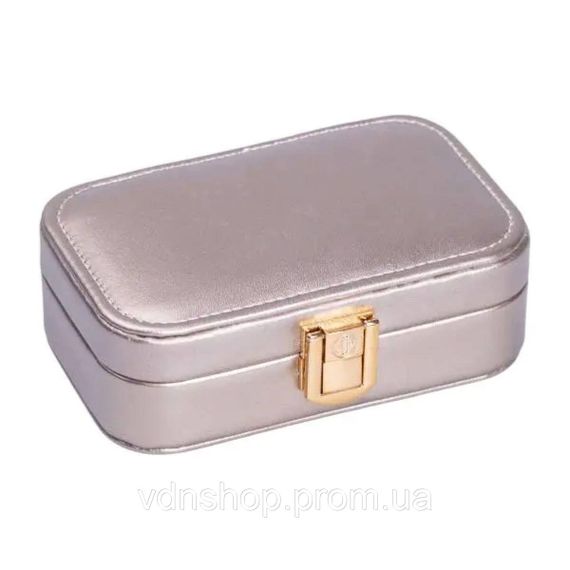 Скринька для прикрас з еко шкіри 12×7.5×4 см із застібкою органайзер для ювелірних виробів HP-5-34CR | Зображення 3