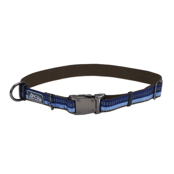 Нашийник світловідбивний для собак Coastal K9 Explorer Collar, 30-46 см, синій