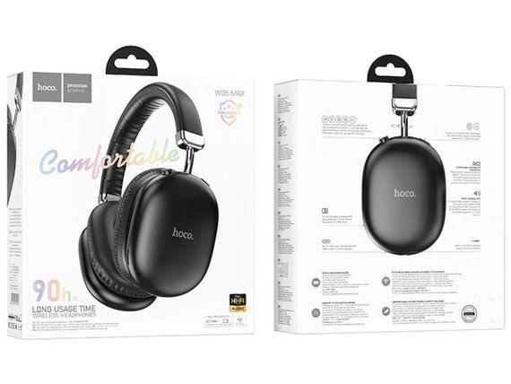 Бездротові блютус навушники з мікрофоном HOCO W35 MAX чорний | Зображення 4
