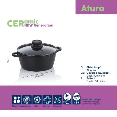 Кастрюля Kela Atura, з кришкою 20 см, 1.7 л (15170) | Зображення 3