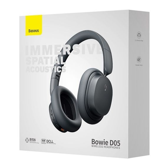Накладні бездротові навушники Baseus Bowie D05 Wireless Headphones (NGTD02021) Grey | Зображення 2