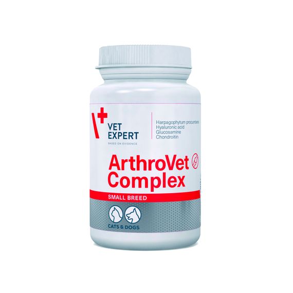 Вітаміни VetExpert ArthroVet HA Complex Small breed & cats для зміцнення суглобів у собак малих порід та котів 60 табл