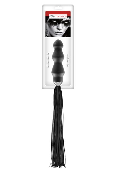 Флогер з ручкою - анальним плагом Fetish Tentation Whip with Plug Handle | Зображення 1