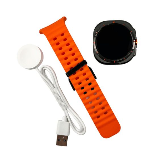 Смарт часы IWO W7 IP67 Amoled Black Orange | Зображення 4