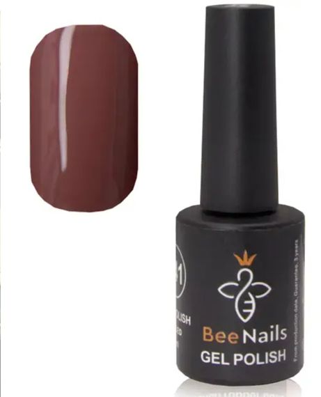 Гель-лак для нігтів Bee Nails 165 (коричневий каштан) 8мл | Зображення 1