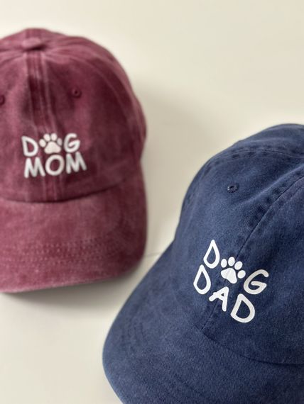 Комплект кепок бейсболка парна Тато Мама Dog (Dad Mom) 56-60р Синій з червоним  (8080) | Зображення 2