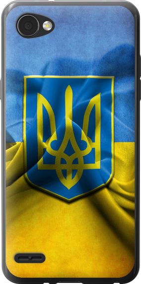 Чехол на LG Q6 Флаг и герб Украины 1 "375u-1094-17620"