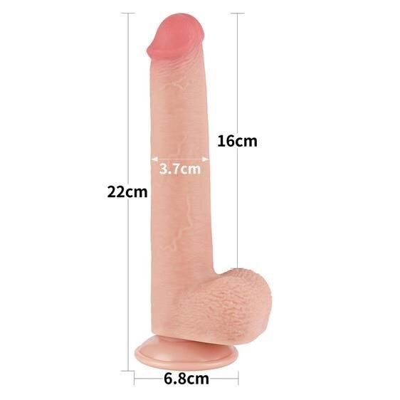 Фаллоимитатор - Sliding-Skin Dual Layer Dong 9" Flesh sexstyle | Зображення 2