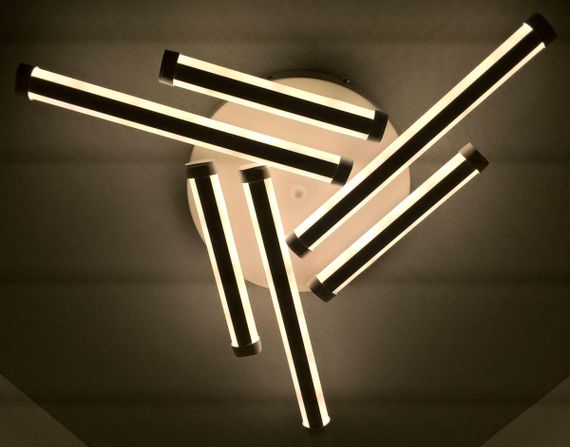 Люстра світлодіодна стельова LED світильник для квартири на стелю лед 25103 Білий 8х48х48 см. | Зображення 2