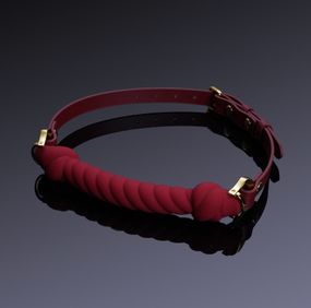 Кляп в форме жгута с узлами UPKO Desire for Mouth Bondage Collection, красный Sex Aura