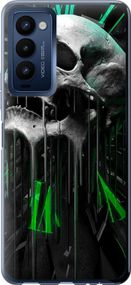 Чехол на Tecno Camon 18p CH7n Череп-часы "4100u-2525-17620"