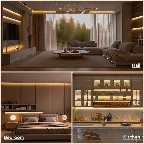 Світлодіодна стрічка Luktix COB 10M, світлодіодні стрічки натурального білого кольору 4000K, світлодіодна стрічка | Зображення 3