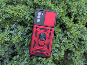 Чохол Motorola G62 Camera Slide Ring червоний
