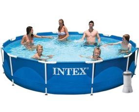 Басейн каркасний 16 в 1 INTEX 28212, 366 x 76 см + бульбашкова машина (DM-28212-M)