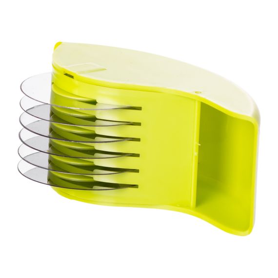 Ніж слайсер для зелені 6 лез ножа подрібнювач для зелені 15×6×8 (см) Салатовий HP-8-71 | Зображення 3