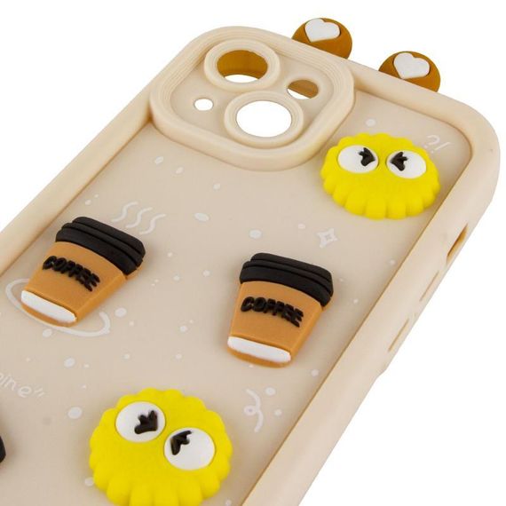 Чехол TPU Toys Case with Ears для Apple iPhone 14 (6.1") Sand | Зображення 3