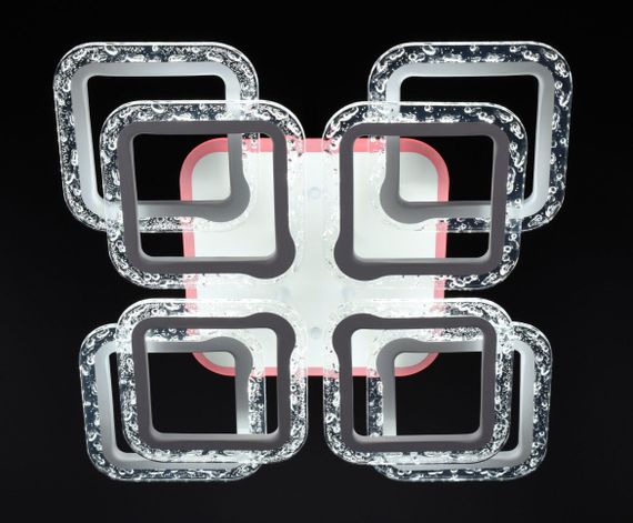 Люстра світлодіодна стельова LED світильник для квартири на стелю лед з пультом 26547 Білий 11х46х46 см. | Зображення 5