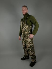 Полукомбинезон зимний тактический Пиксель,Мужской военный комбинезон утепленный на синтепоне