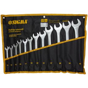 Ключі ріжково-накидні Sigma 12 шт 13-32 мм CrV satine (тк чохол) (6010211)