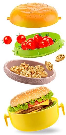 Ланч-бокс Qlux Burger 13х9см, пластиковий | Зображення 1