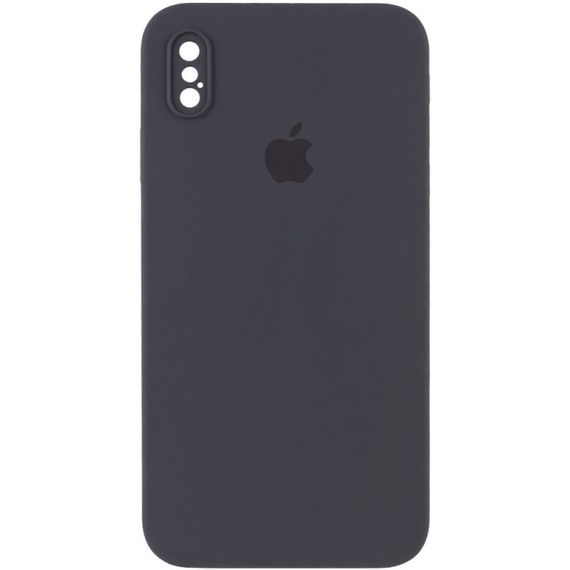 Чехол Silicone Case Square Full Camera Protective (AA) для Apple iPhone XS Max (6.5") Салатовий/Neon green